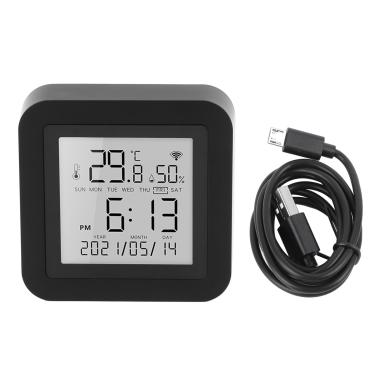 Imagem de Sonew Monitor de Umidade de Temperatura, Suporte Portátil Wi-fi Digital, Termômetro de Higrômetro Interno, para Sala de Estar, Cozinha Com Efeito de Estufa