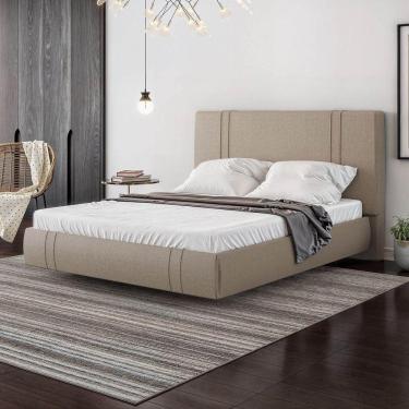 Imagem de Cama Flutuante Star Queen Size Linho - Skybox Cor Bege