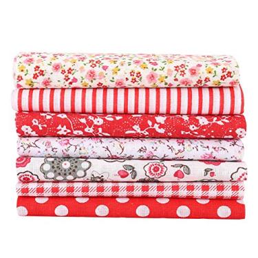 Imagem de Zerodis Pano de Algodão Diy Panos de Limpeza Fazendo de Algodão Multiuso para Cortar e Aparar a Cobertura de Almofada de Diu Carteira de Lençol Plano e de Diy 7 Pcs de de (50 * 50cm)