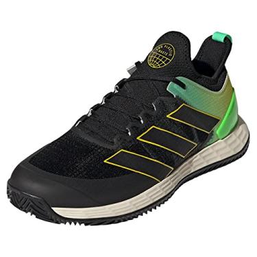 Imagem de adidas Tênis masculino Adizero Ubersonic 4, Preto/preto/amarelo (argila), 6.5