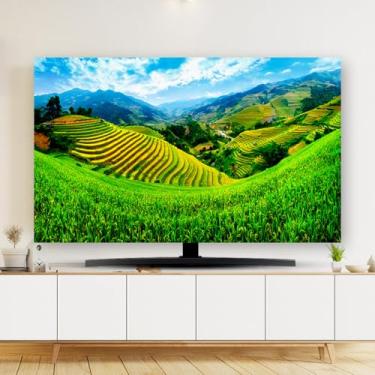Imagem de Capa de TV para TV à prova de poeira 81.3-203.2 cm interno LCD/LED antiestática protetor de tela plana para pendurar / desktop/tela curva protetora universal-verde-1||45-48 polegadas (110 x 65 cm)