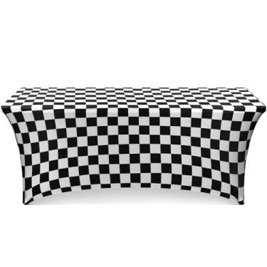 Imagem de Tegeme Toalha de mesa de chocolate quente de Natal de 1,8 m, suprimentos de chocolate quente, elastano para mesas dobráveis para festas de aniversário de Natal, festas de aniversário (tabuleiro de