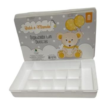 Imagem de Cor:Branco Caixa Organizadora Com Divisórias Tam. M Bebê & Mamãe