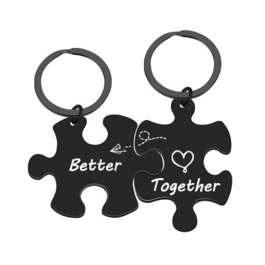 Imagem de Peça de quebra-cabeça Better Together em aço inoxidável