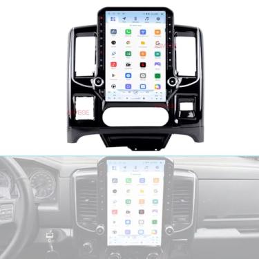 Imagem de Tela de 14,5 polegadas para rádio automotivo Android 14 para Dodge Ram 1500 2500 3500 2008-2012 caminhão estéreo substituição Tesla Style Head Unit (carro dianteiro de 2 lugares, 8 + 128 gb)