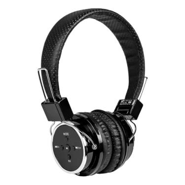 Imagem de Fone de Ouvido Bluetooth Over-Ear, Dobrável, com Rádio FM, Entrada Micro SD, Som Hi-Fi, 8h de Autonomia, Preto