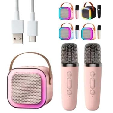 Imagem de Kit Karaokê Infantil com 2 Microfones - Caixa de Som Bluetooth à Prova D'água para Crianças 3-12 Anos(Aleatório-Com 2 Microfones)