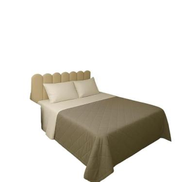 Imagem de Cabeceira Estofada Premium em Suede Formato L 45x20 cm | Modular para Cama Box Casal, Queen e King | MDF + Espuma(BRANCO,CASAL - 17 UNIDADES)