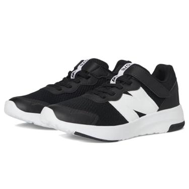 Imagem de New Balance Tênis de corrida unissex infantil Dynasoft 578 V1 com gancho e laço, Preto/branco, 16