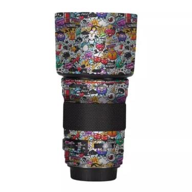 Imagem de EF 135 2 Película de lente de câmera adesivo anti-arranhões para Canon EF 135 mm F2 Coat Vinil Película Protetora Decalques (Graffiti Branco)