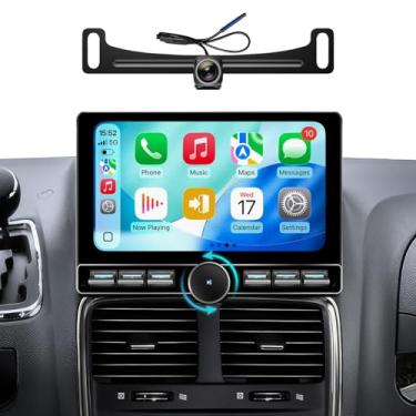 Imagem de Botões duplos de 11,5 polegadas 4 + rádio 64G para Dodge Caravan 2011-2020 | Wireless CarPlay Android Auto QLED Touch Screen Car Stereo | AM/FM |Controle de volante