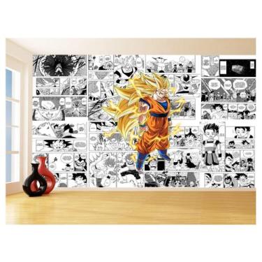 Imagem de Papel De Parede Dragon Ball Goku Página Manga 3,5M Dbz655 - Você Decor