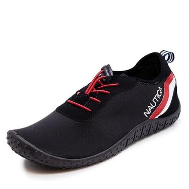 Imagem de Sapatos aqu ticos masculinos atl ticos da Nautica | Meias aqu ticas | Secagem r pida | Sand lias de renda slip-on/el stica - Marcccc/Wesson, Wesson-black/Red, 11