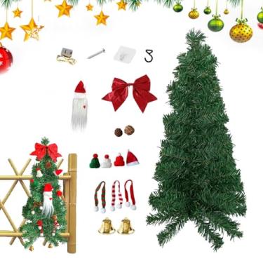 Imagem de Coroa de Natal Artificial | Decoração Invertida Para Casa | Decorações de Natal de Árvore Invertida,Para Interior, Exterior, Sala, Quarto, Casa de Campo, Lareira, Escritório,