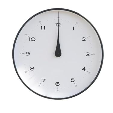 Imagem de Relógio de parede Relógio de parede moderno em madeira maciça, silencioso, alimentado por bateria, com ponteiros formato gota para decoração de casa(13 inches)