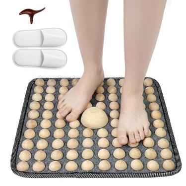 Imagem de Tapete de madeira para acupressão para os pés, tapete portátil de massagem para os pés, almofada de ponto de pressão dobrável, tapete de acupressão para pés, ferramentas de reflexologia, ferramentas