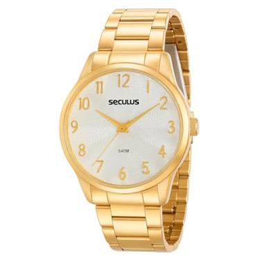 Imagem de Relógio Seculus Feminino Elegante Luxo Dourado Presente Original Elegante Luxo Presente (Dourado)