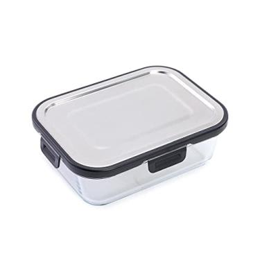 Imagem de Pote Hermetico Tampa Alumínio 1000 ml para Organizar Marmita Comida Geladeira Cozinha Armario