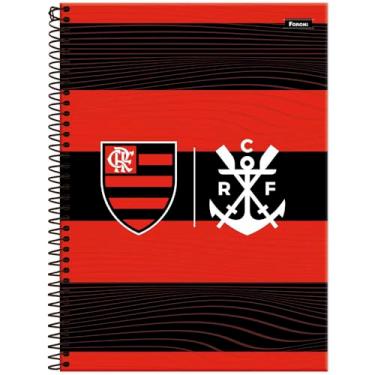 Imagem de Caderno Universitário 1 Matéria Espiral Capa Dura 80 Folhas Flamengo Capa B Foroni