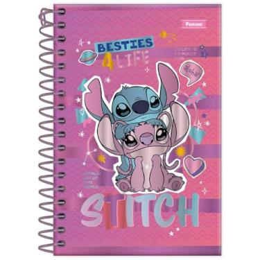 Imagem de Caderneta 1/8 Espiral Capa Dura 100x150mm 80 Folhas Stitch Capa B Foroni