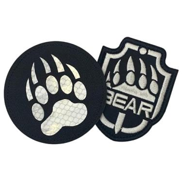 Imagem de 2 peças de ganchos bordados com garra de urso costurados (garra-1)