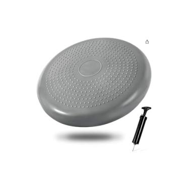Imagem de Disco de Equilíbrio Inflável, PVC, 33x8cm, até 150kg, com Bomba Manual, para Yoga, Pilates e Exercícios