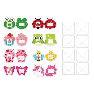 Imagem de Hxezoc Conjunto de 48 peças de cartões de dia dos namorados com tatuagens e envelopes, presentes de troca de sala de aula para crianças