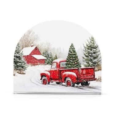 Imagem de Porta-guardanapos de caminhão de Natal para mesas - Porta-guardanapos para cozinha, porta-guardanapos de mesa, porta-guardanapos de coquetel, porta-guardanapos de papel393