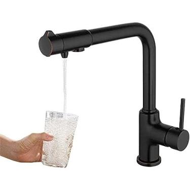 Imagem de LMJYU Torneira de cozinha torneira filtro de água misturador bronze preto torneira pia cozinha latão torneira de água potável torneira misturadora