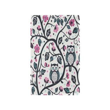 Imagem de Wassud Placa decorativa para interruptores de luz, placas de parede para tomadas elétricas, flores e corujas, capas de saídas duplas