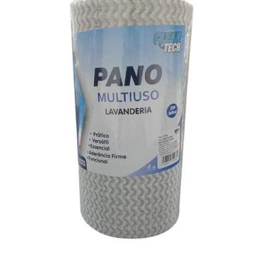Imagem de Rolo Pano Multiuso Lavanderia 200 Folhas Alta Absorção Limpeza Prática