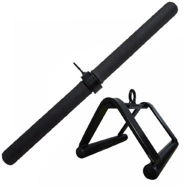 Imagem de Puxador Reto Com Rolamento 50cm + Puxador Triângulo Maciço-Unissex