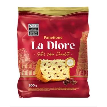 Imagem de La Diore Panettone com Gotas de Chocolate, 300g, Fermentação Natural