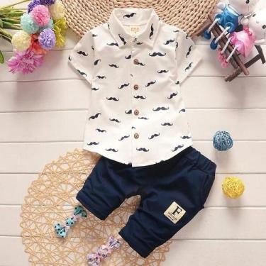 Imagem de Conjunto Infantil de Camisa e Shorts Estampados - Algodão, Manga Curta
