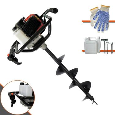 Imagem de Trado Motorizado À Gasolina Vant VPS52 2T 52cc 2HP 6.500rpm Perfurador de Solo Completo Com Broca 80x20cm