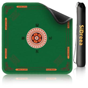 Imagem de Mahjong Mat, 32.4×32.4 Inch Noise Reduction Anti-Slip Mat for Table, Poker, Card, Board Games, Tile Games, Dominoes