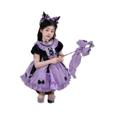 Imagem de Vestido De Princesa Kawaii Kuromi Lolita Para Crianças, Fantasia De Ve