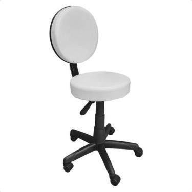 Imagem de Cadeira Mocho Giratória Ergonomica com Encosto e Regulagem de altura b