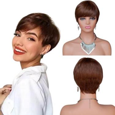 Imagem de Peruca Curta Wig De Cabelo Natural 100% Humano Lindíssima - bbless, ca