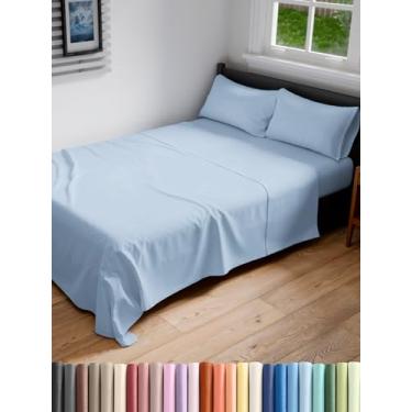 Imagem de Jogo de lençol casal GG extra longo estendido casal GG - confortável, respirável e refrescante - cabe em colchões de 20 a 40 cm com bolsos profundos - 137 cm x 203 cm - roupa de cama luxuosa macia