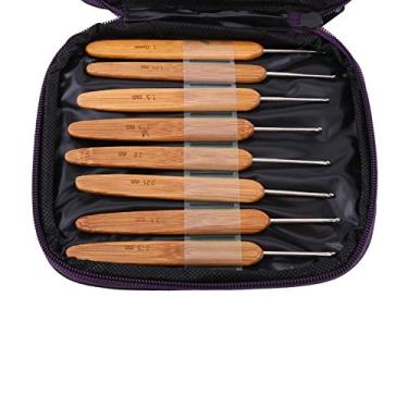 Imagem de Cosiki Ganchos de crochê de Bambu, Conjunto de Agulhas de tricô Leves e Duráveis ​​para Costura de Fios Artesanais Com Estojo para Artesãos Práticos