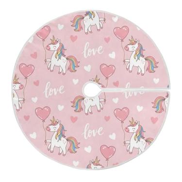 Imagem de Blueangle Saia de árvore de juba arco-íris de 90 cm - decoração de árvore de férias de poliéster macio e resistente a rugas (523)