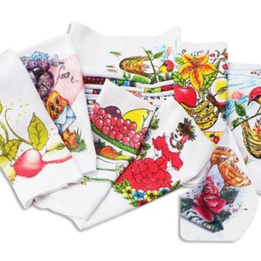 Imagem de Pano De Prato Estampado Tradicional 03 Unds Branco