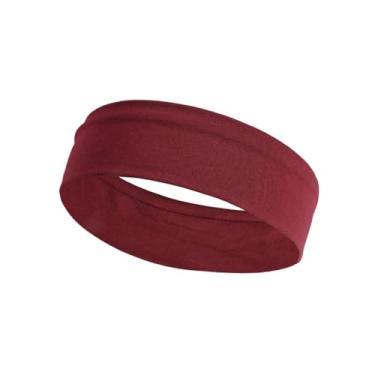 Imagem de Faixa de cabeça de fitness, faixa elástica antiderrapante para ioga para homens e mulheres, corrida, ioga, acessório de cabelo fitness (vermelho)