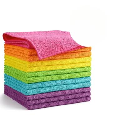 Imagem de Pano De Limpeza Kit 25 Pano Flanela Microfibra 30cm Limpa Carro Vidro Prato Pia Limpeza Geral Organização(Kit 25 Panos)