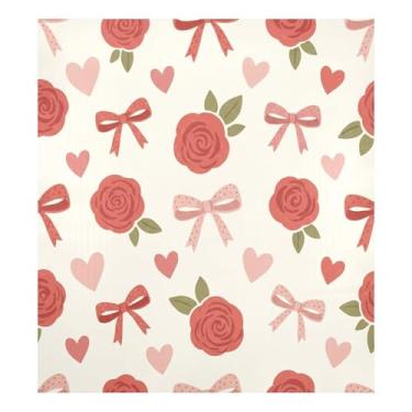 Imagem de Blueangle Capa de ímã de lava-louças rosa para dia dos namorados, decoração de capa de lava-louças frontal, adesivos de eletrodomésticos, adesivos de eletrodomésticos, 58 cm C x 66 cm adesivo