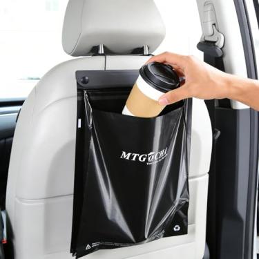 Imagem de Sacos de lixo descartáveis de carro pendurados (conjunto de 20) - à prova de vazamento, à prova de cheiro, sacos de lixo de carro reciclados de 38 x 30,5 cm, recipiente de lixo para automóvel, itens