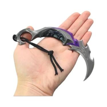 Imagem de Faca Karambit Valorant De Metal De 15cm, Espada Samurai Com Lâmina Não