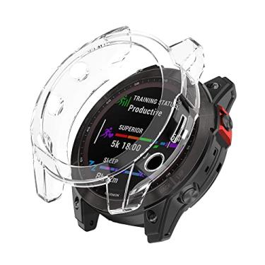 Imagem de CYSUE Capa de TPU macio para Garmin Fenix 7X 7S 7 5S 5 5X Plus 6S 6 6X Pro Smartwatch Silicone Bumper Frame Shell Cover para Garmin Fenix7 (Cor: A, Tamanho: para Fenix 5S 5SPlus)
