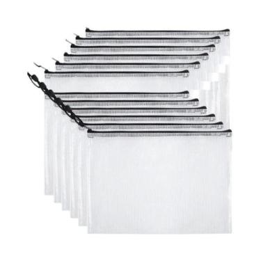 Imagem de Pasta De Arquivo Com Zíper De Plástico Impermeável E Resistente a Rasg